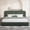 Green, variant on 4 EVER WINNER King Size Bed Frame, Boucle Upholstered Bed Frame with Headboard, No Box Spring Required, Easy Assembly, Black