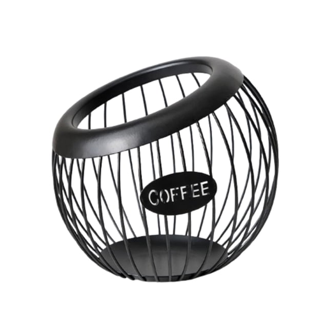 Coffee Pod Organizer, Large Capacity Metal Coffee Capsule Storage Basket for Countertop, Efficient Coffee Pod Holder for Coffee Station & Tea Bags, Stylish and Space-Saving Storage