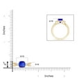 thumbnail image 4 of ANGARA Natural Cushion 1.5 ct Tanzanite Split Shank Ring with Rope Detailing in 14K Yellow Gold for Women (Size-7mm) | December Birthstone, Anniversary Jewelry Gift for Women | Natural Tanzanite Ring, 4 of 9