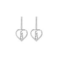 thumbnail image 2 of ARAIYA FINE JEWELRY 14K White Gold Round Lab-Grown Diamond Heart Earrings (2/5 cttw, VS1 Clarity, D-E Color), 2 of 7