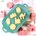 thumbnail image 3 of 6Pcs/Set Chocolate Molds 3D Cartoon Press Type Easy Demoulding Non-stick Cake Decorating Reusable Biscuit Castle Moon Fondant Molds Baking Tool, 3 of 8