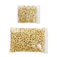 thumbnail image 1 of HAHDAXIA 500pcs Gold Grommets 1/2 Inch Washers and Grommets Kit for Grommet Tool, Banner & Posters Metal Grommets Eyelets for Fabric Clothes Leather Belt Punching, 1 of 7