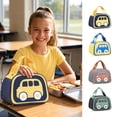 thumbnail image 7 of Lunch Bag for Women,Cute Car Printed Insulated Lunch Tote with Zipper & Handle | PU Leather Waterproof Lunch Box for Office Outdoor Picnic Camping and Study,Yellow, 7 of 7