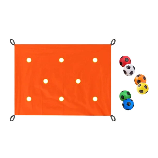 Juego de trabajo en equipo con lona y agujeros: ¡Diversión, aprendizaje y juegos de trabajo en equipo! 6 PU Naranja