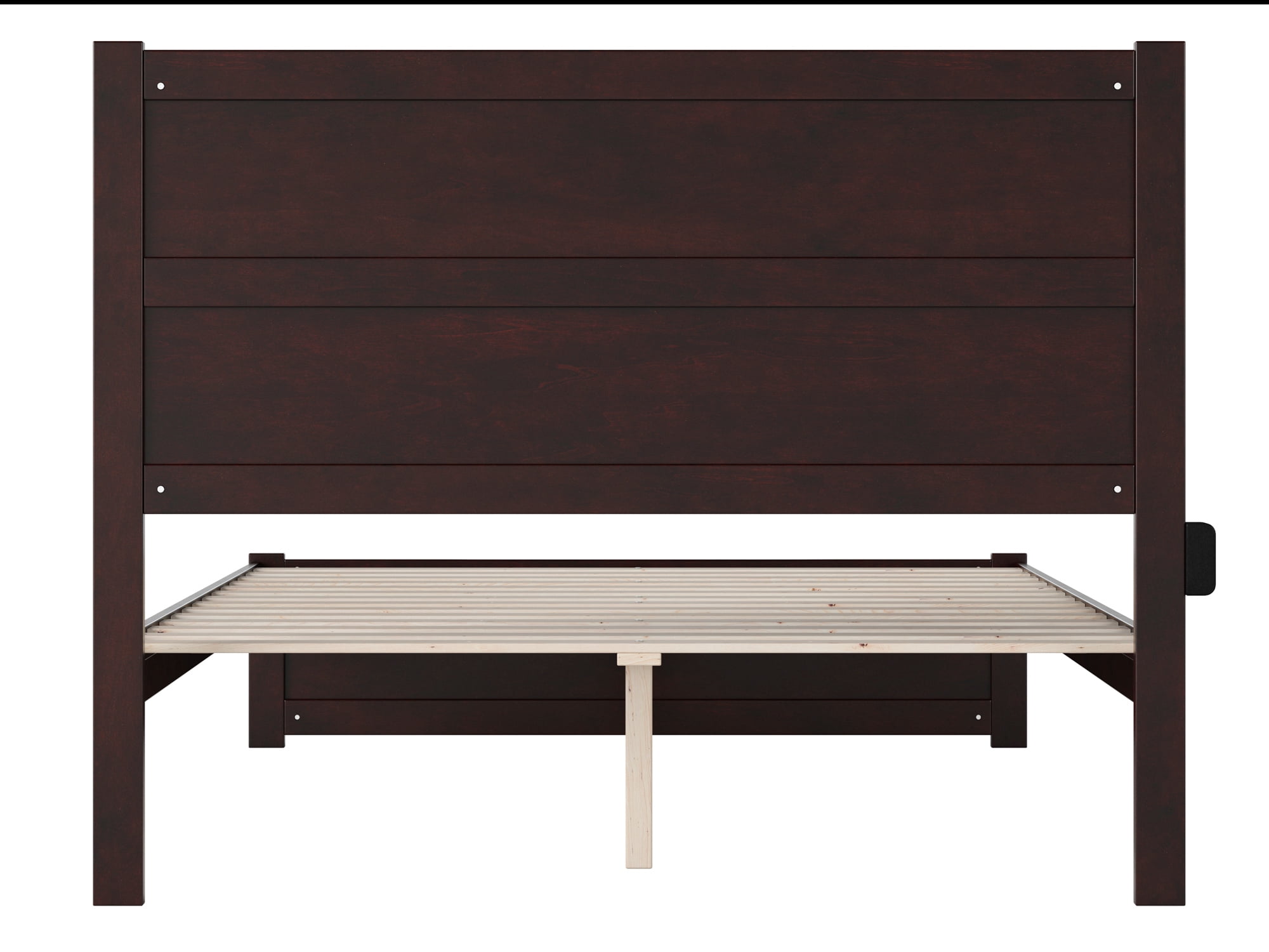 AFI NoHo 14" Queen Wood Platform Bed with Modern Panel Headboard and Footboard, Espresso