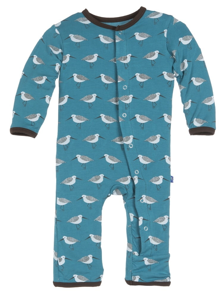KicKee Pants KicKee Pants Baby Boys Fitted Coverall Bay Sandpiper
