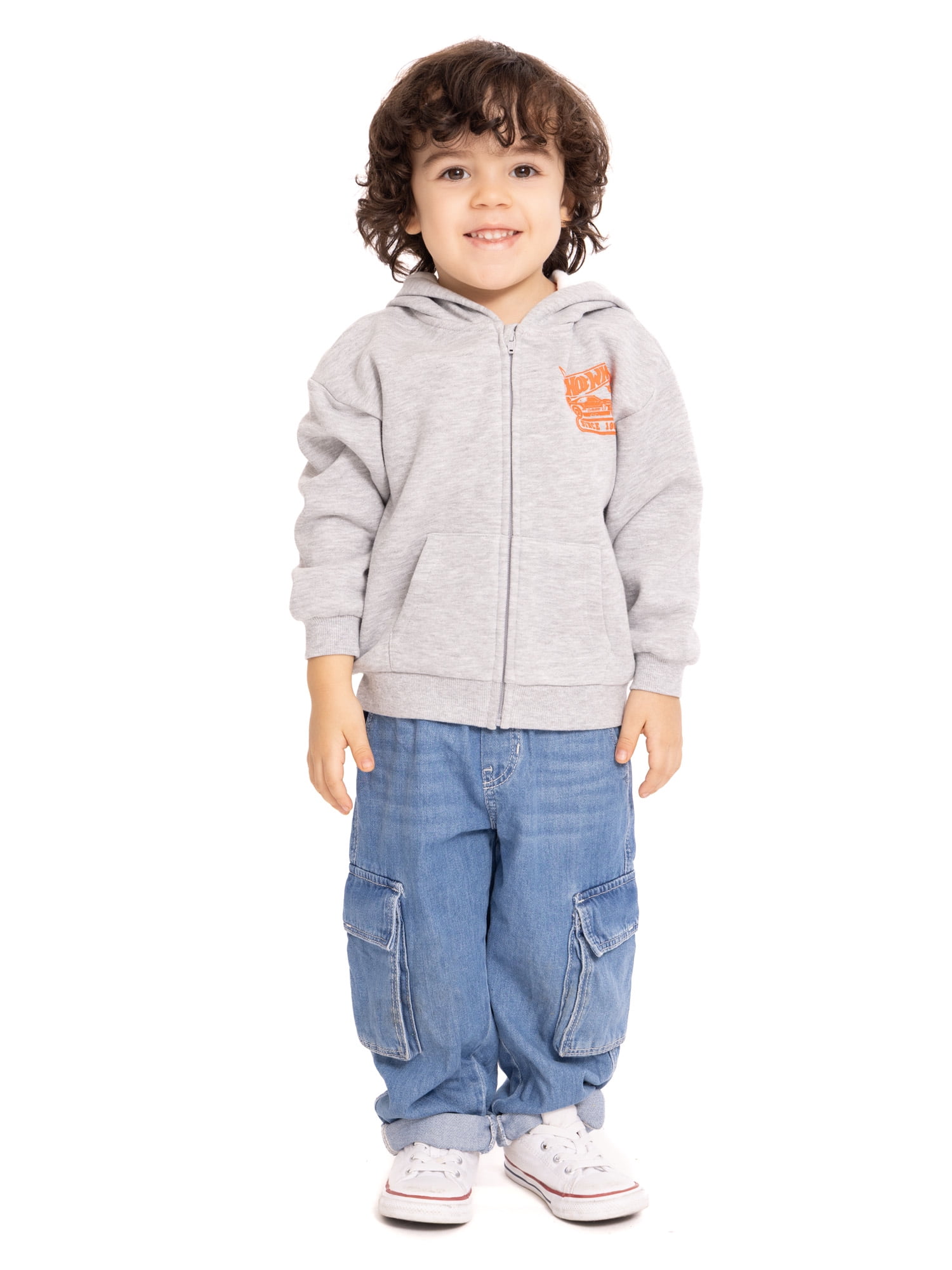 Hot Wheels Toddler Boys' Full Zip Graphic Hoodie, Sizes 12M-5T