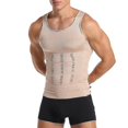 thumbnail image 2 of Men Gynecomastia Compression Shirt Waist Trainer Ming Underwear Body Shaper Belly Control Undershirt Posture Fitness zhangyuxiang LED, 2 of 2