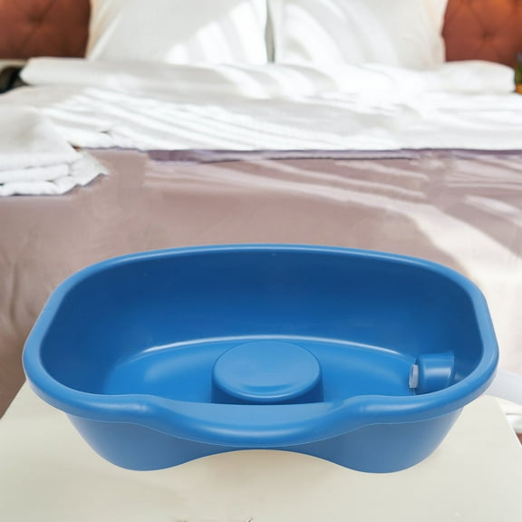 FRCOLOR 1Set Dark Plastic Hair Washing Basin for Bedridden Portable 18.9x13.8x4.7in