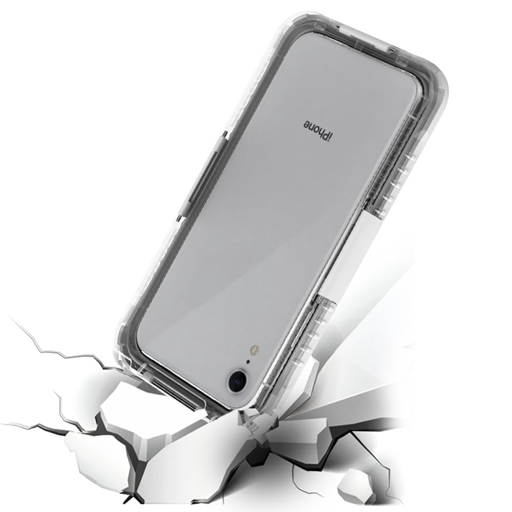 Premium Waterproof Sealed Hard Case for Apple iPhone XR with Plastic Screen Cover For Swimming, Camping, Outdoor Use (White)