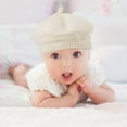 thumbnail image 6 of SOPOTUTU Toddler Girls Beret Knitting Hat Beige 1Pack Versatile Accessory for Birthday Party, 6 of 6