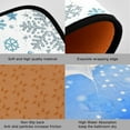 thumbnail image 4 of Silver Blue Glitter Snowflakes Kitchen Rug and Mat Set of 2 Anti Fatigue Non Slip Washable Winter Snow Runner Rugs Floor Mats for Christmas X-mas Holiday Kitchen Laundry Room Home Decor, 4 of 6