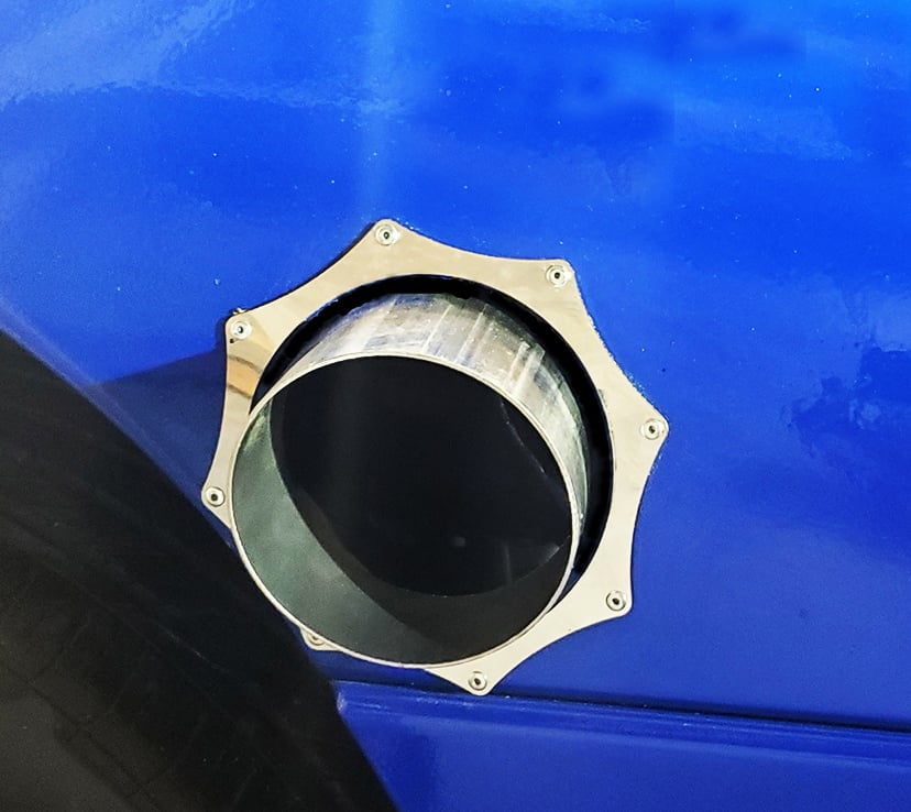 JEGS 31950 Exhaust Pipe Fender Exit Bezel For 3 in. Collectors 3 1/2 in