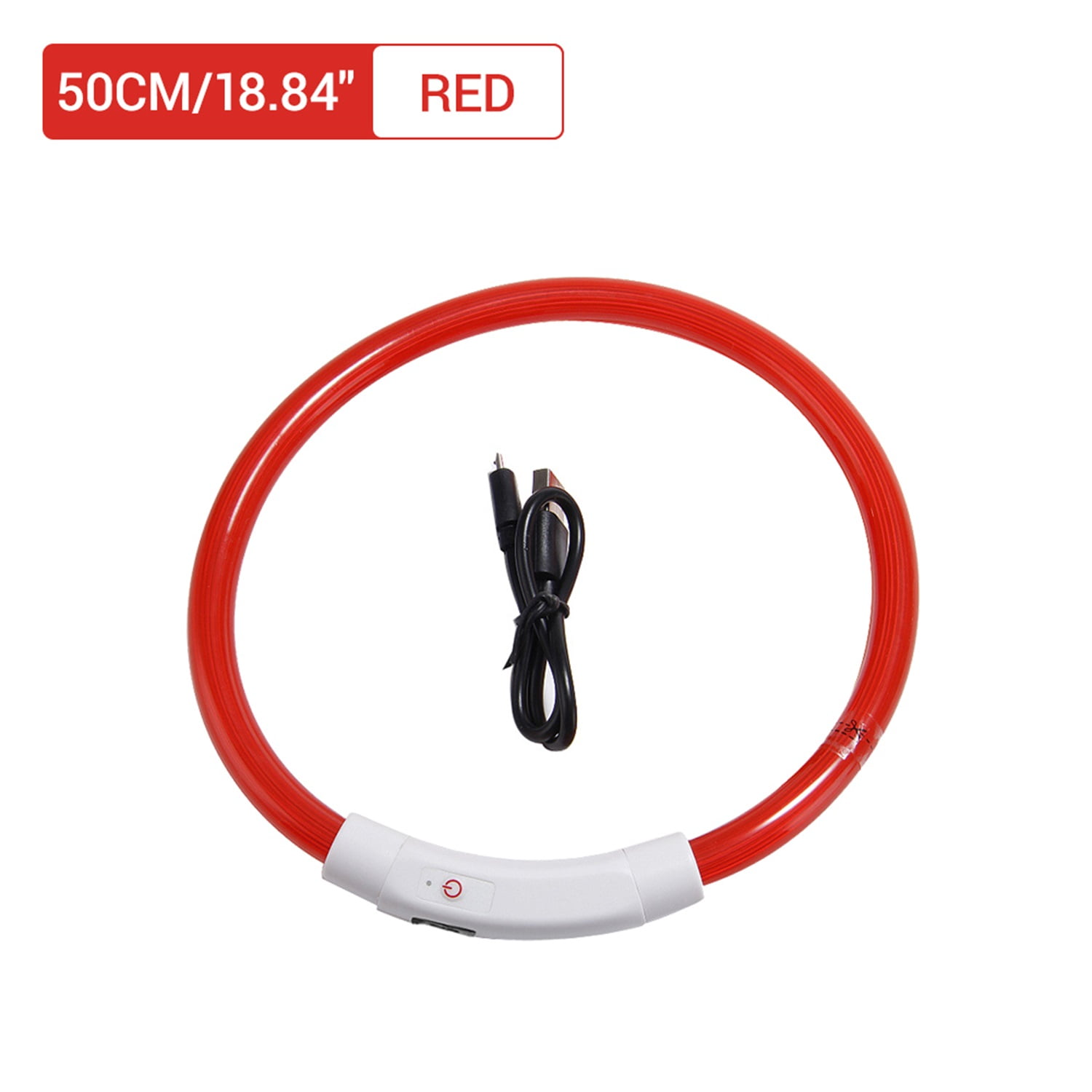 Pefilos LED PET Dog Collar USB RECHARGEABLE COLLAR 6 Colors Available Puppy Night Safety Flash, Red Pefilos LED PET Dog Collar USB RECHARGEABLE COLLAR 6 Colors Available Puppy Night Safety Flash, Red