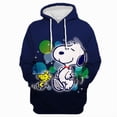 thumbnail image 5 of Sudadera con capucha holgada de manga larga con cuello redondo y estampado de dibujos animados de Snoopy para mujer para otoño e invierno, 5 of 5