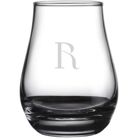 

Celtic Etched Monogram Spey Dram Whisky Tasting Glass Letter R
