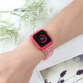 thumbnail image 4 of Fashion Resin Candy Watch Band + Watch Case For Apple Watch SE/6/5/4/3/2/1（Pink+Red）, 4 of 4