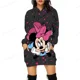 thumbnail image 3 of Sudadera con capucha pop coreana para mujer, estilo bohemio, con bolsillos grandes, informal, larga, a la moda, con estampado de Mickey Mouse de Disney, 3 of 5