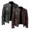 thumbnail image 5 of Chaqueta impermeable de cuero para moto para hombre, 5 of 5