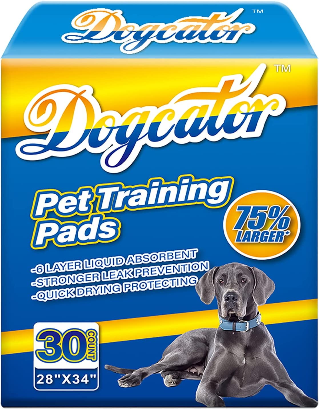 Dog Pee Pads Extra Large, Thicken Absorbent Pee Pads for Dogs, 28"x34" Disposable Urine Bed Pads for Doggy, Potty Pads for Doggie, Thicken XL Puppy Pads, Piddle Pads X-Large for Travel