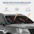 thumbnail image 4 of Bingfone Butterfly Windshield Sun Shade 2-Piece Foldable Car Front Window Sunshade For Most Sedans Suv Truck - Auto Sun Blocker Visor Protector Blocks Max Uv Rays - Small, 4 of 7