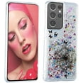 thumbnail image 3 of Case for Galaxy S22 Ultra,Glitter Quicksand Moving Hearts Star Flower Cartoon Animals Flowing Liquid Protective Soft Phone Case for Samsung Galaxy S22 Ultra 5G,6.8" 2022 (Dandelion), 3 of 7