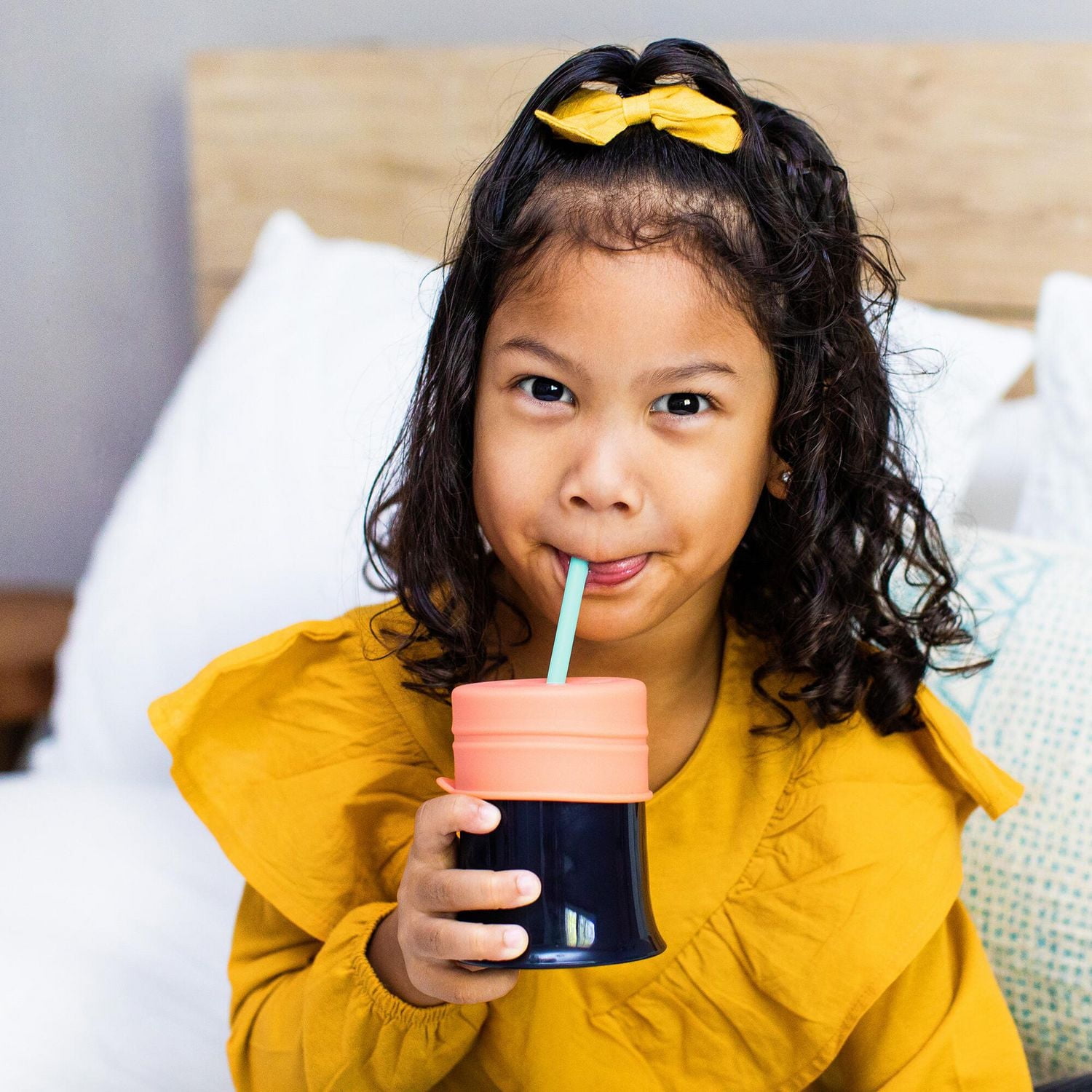 Couvercles et gobelets Boon SNUG avec paille Vert/Gris/Orange