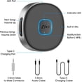thumbnail image 3 of Receptor auxiliar Bluetooth para automóvil, receptor de audio inalámbrico Bluetooth 5.0 para automóvil/estéreo doméstico/auriculares con cable/altavoz, 3 of 5