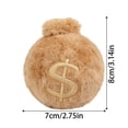thumbnail image 2 of Forestwhale Spiky Ball Pet Toy 3.1in Money Bag Shaped Squeaky Plush Toy for Teething & Dental Health Cats & Dogs, 2 of 7
