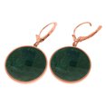 thumbnail image 2 of Galaxy Gold 14K Rose Gold Natural Emerald Dangle Earrings - May Birthstone - Hope & Creativity - Fine Jewelry for Women, 2 of 3