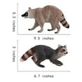 thumbnail image 7 of Ksopiavobs Realistic Raccoon Figurine Plastic Raccoon Family Set Wild Animal Figurine Set for Collection Science Educational Prop Desktop Decoration, Pack of 3, 7 of 7