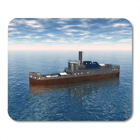 LADDKE Graphics Cargo Seafaring 3D Rendering Ship Nautical River Navigation Mousepad Mouse Pad Mouse Mat 9x10 (Best Graphics Card For 3d Rendering And Gaming)