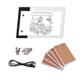 thumbnail image 1 of Flip Book Kit with Mini LED Light Pad Hole Design 3 Level Brightness Control Light Box 300 Sheets Animation Paper Flipbook Binding Screws for Children Students Adults Drawing Tracing Sketchi, 1 of 7