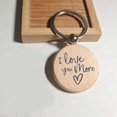 thumbnail image 5 of 40Pcs Blank Round Wooden Key Chain Diy Wood Keychains Key Tags Can Engrave Diy Gifts, 5 of 5