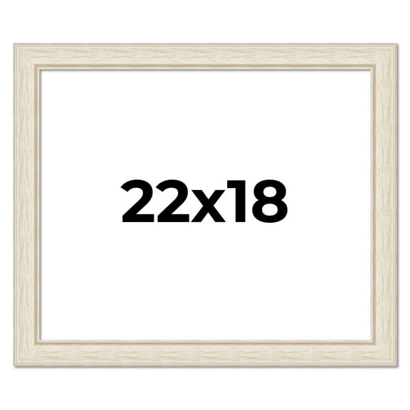 22x18 Frame White Real Wood Picture Frame Width 1.75 inches | Interior Frame Depth 0.5 inches |