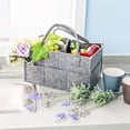thumbnail image 2 of Foldable Baby Diaper Caddy Organiser, Portable Nursery Storage Basket Bin With Changeable Compartments(light Grey), 2 of 4