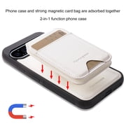 for Google Pixel 8 Case Wallet with Card Holder for Women Men Compatible with Magsafe Wallet Detachable Magnetic 2 in 1 Stand Credit Card Slots PU Leather Shockproof Phone case-Off, White