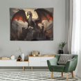 thumbnail image 2 of ONETECH  Fantasy Tapestry, Gothic Dragon on Castle Wall Tapestry, Magical Landscape Tapestry Wall Hanging for Bedroom Living Room Dorm, 2 of 7
