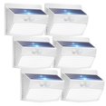 thumbnail image 1 of Luces solares con sensor de movimiento para exteriores [138 LED/6 paquetes] Luces solares de seguridad con 3 modos de iluminación Luces solares de pared impermeables con energía solar para jardín, val, 1 of 7