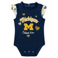 thumbnail image 2 of Girls-Newborn Navy Michigan Wolverines Happy Hearts  2-Pack Bodysuit Set, 2 of 5