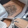 thumbnail image 5 of Motor Trend FlexTough Deep Dish Heavy Duty Rubber Floor Mats & Cargo Liner For Trunk All Weather (Beige) - Complete Coverage Set, 5 of 12