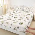 thumbnail image 3 of Homewish Rustic Mallard Duck Full Size Sheets,Country Farmhouse Lodge Bed Sheets,White Green Brown Sheet Sets For Boys Kids,Breathable Home Decor,4-Piece, 3 of 7