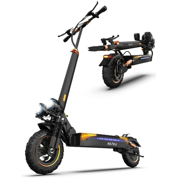 Electric Scooter for Adult, 48V 15AH Off Road Scooters Up to 31Mph & 31Miles Range,11" All Terrain Tire, 1200W E-Scooter with Double Suspension & Side Light