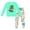 Mint Green, variant on Kids Pajamas Boys Children's Dinosaur Printed Crew Neck Long Sleeve Top Pants 2 Piece Spring Fall Pajama Set Toddler Pajamas Black 5 Years-6 Years