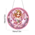 thumbnail image 5 of FLOPESN Holiday Themed DIY Diamond Art Painting Pendant, Festive Atmosphere Home Decor Round Ornament-Love Girl, 5 of 8
