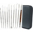 thumbnail image 1 of 10 piezas de herramientas de tallado de cera de acero inoxidable de doble extremo para esculpir y esculpir arcilla, kit de herramientas de esculpir cerámica DIY, espátula de cincel y estuche de transp, 1 of 5