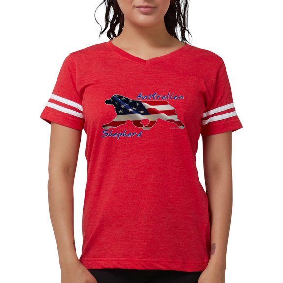CafePress - 4Th BLUE Clear Aussie Women's Football T Shirt - Womens Football Shirt