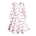 thumbnail image 4 of Toimothcn Robe pour Filles Tout-Petits Manches Longues Mignonne Douce Imprimée Florale Douce Respirante Ample Été Princesse Robes Frais pour Usage Quotidien, 4 of 5