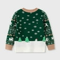 thumbnail image 4 of IVEYRTF Kids Christmas Sweater Fall Winter Warm Fashion Round Neck Cute Christmas Cartoon Snowman Knitwear Sweater Christmas Gifts Clothes for Boys Girls 3-8 Years(Green,7 Years), 4 of 7