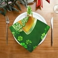 thumbnail image 2 of Dreamtimes St Patrick's Day Clover Cloth Napkins Set of 1, Oversized Washable Reusable Polyester Dinner Table Napkins for Family, Restaurant, Party Decor, 20 x 20 Inch, 2 of 7